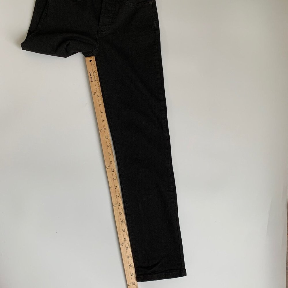 Everlane High Rise Slim Straight Cigarette Button Fly Black Denim Jeans 25R - Picture 11 of 12